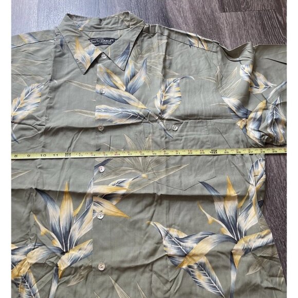Vintage Tori Richard Men's Sz 2XL Short Sleeve Tropical Tree Leaf Hawaiian Shirt - Picture 5 of 14